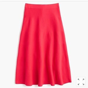 J. Crew red midi sweater-skirt 00